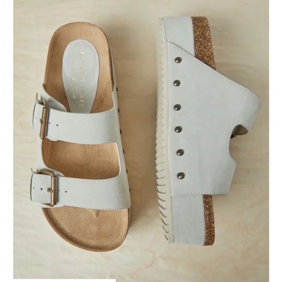 Altar'd State Shoes - new with tags altard state serenna platform sandal in light grey